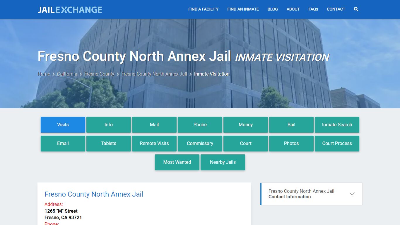 Inmate Visitation - Fresno County North Annex Jail, CA
